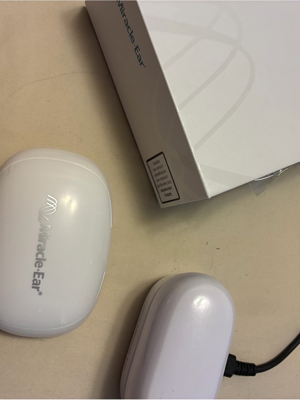 Miracle White Portable Charging Case and Dock
